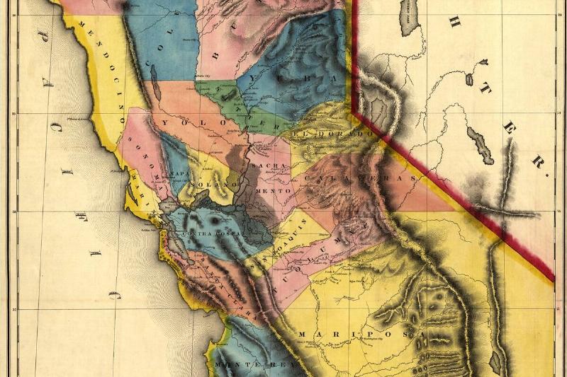 Map of California Gold Fields