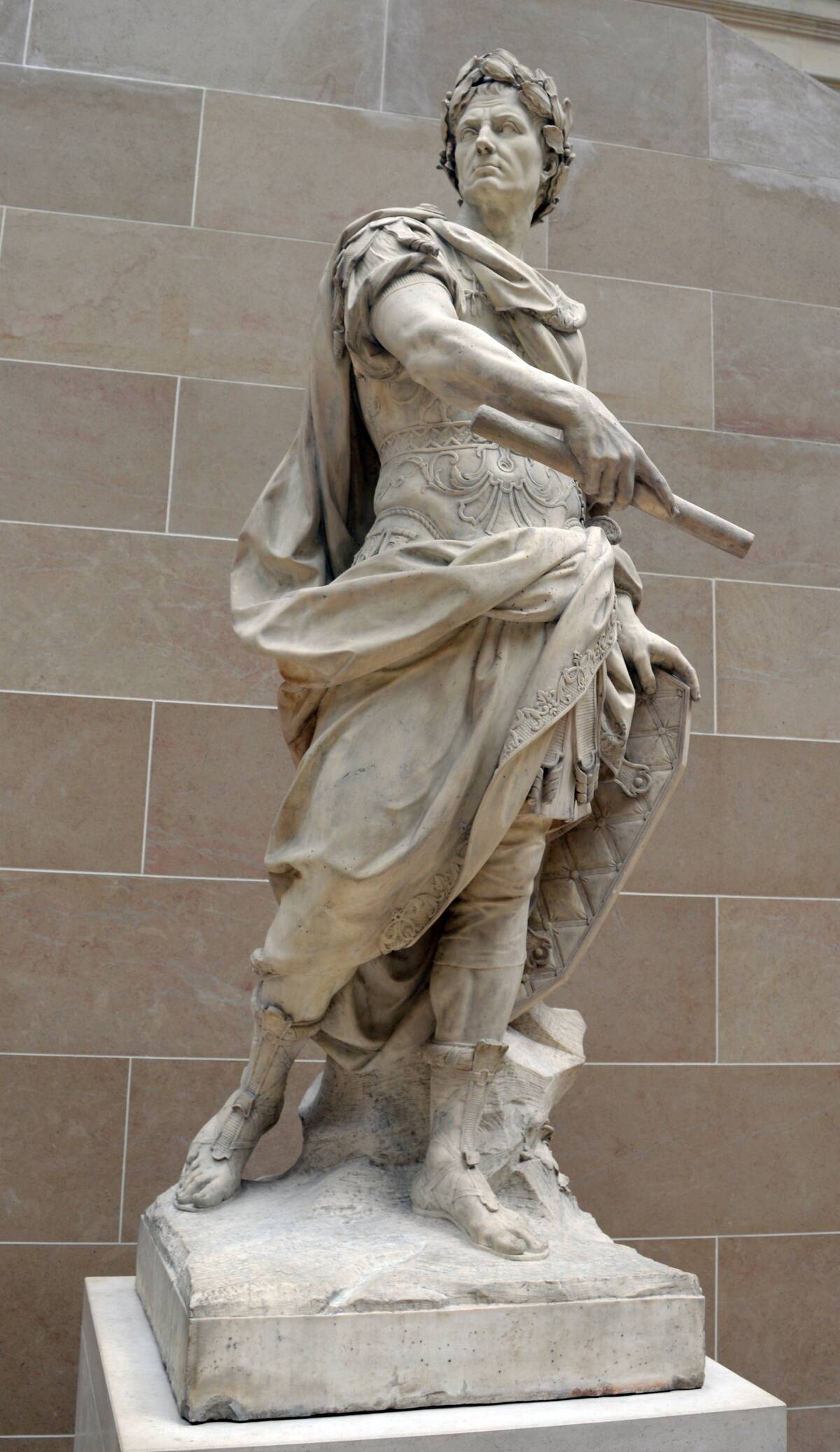 Marble statue of Julius Caesar.