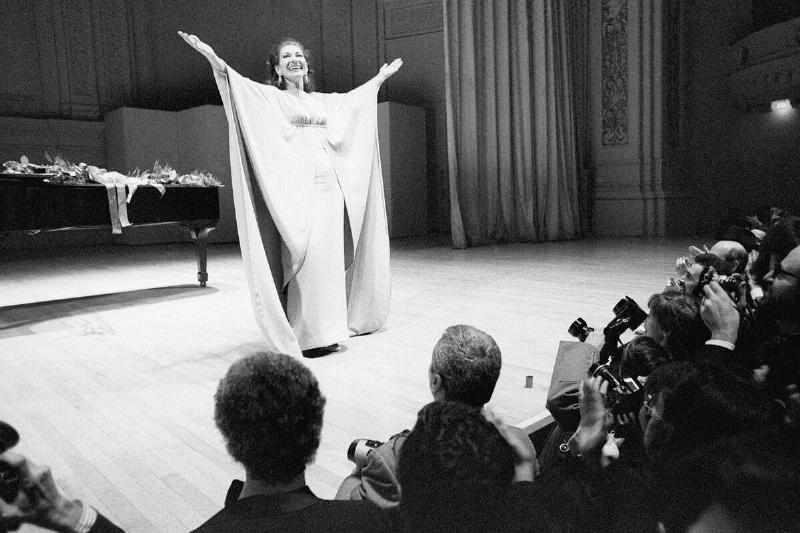 Maria Callas on Stage at Carnegie Hall