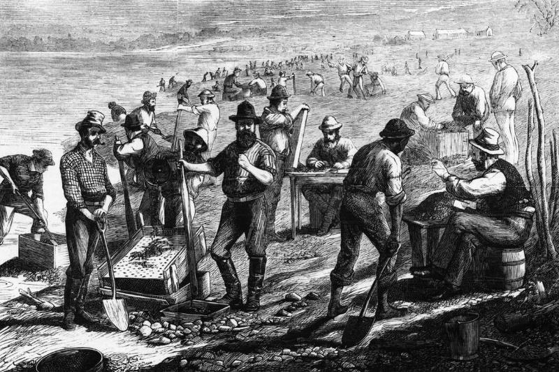 Men Washing For Diamonds