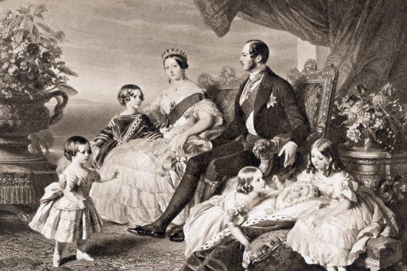 Mezzotint After Queen Victoria and Prince Albert with Five of Their Children by Frederick Winterhalter
