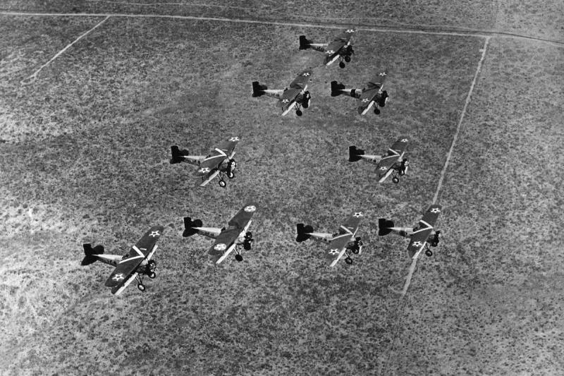 Navy S Crack Fighting Squadron Leaves San Diego Base For National Air Races At Cleveland At San Diego California In Usa