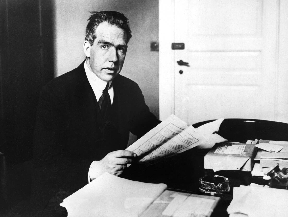 Niels Bohr Seated At His Desk