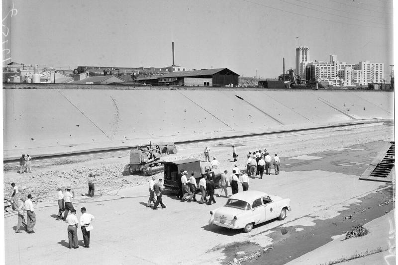 Olympic -- Santa Monica Freeway groundbreaking, 1957