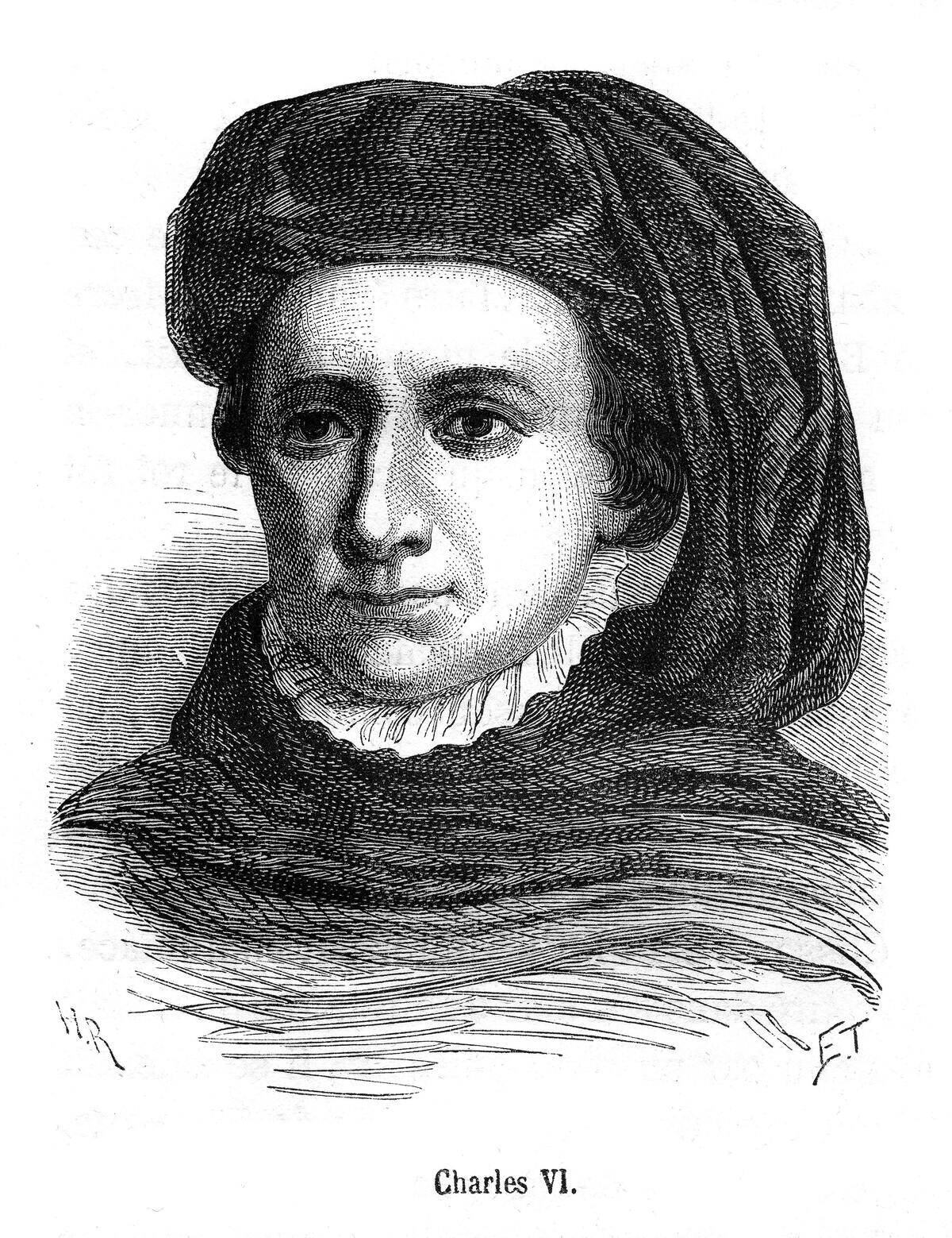 Portrait of Charles VI one of the kings of France.