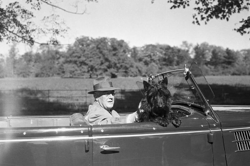 President Roosevelt with His Dog Fala