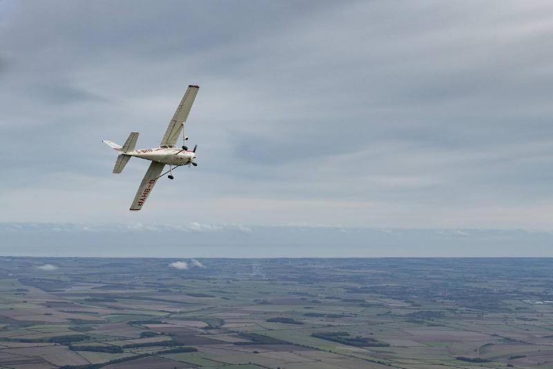 Reims-Cessna F172M Skyhawk In Flight Near Driffield