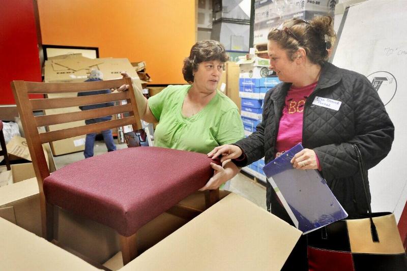 Ruth's Reusable Resources in Portland held it's annual Principals-only new furniture giveaway. Ruth