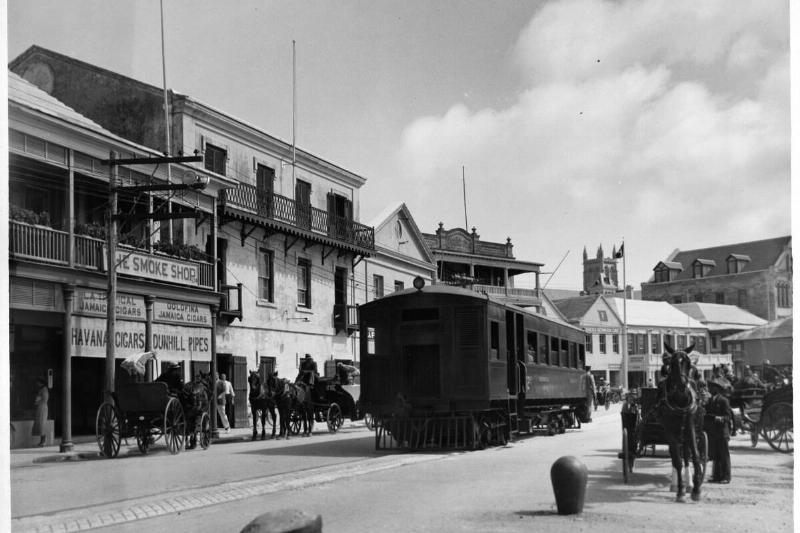 Street In Hamilton On The Island Of Bermuda