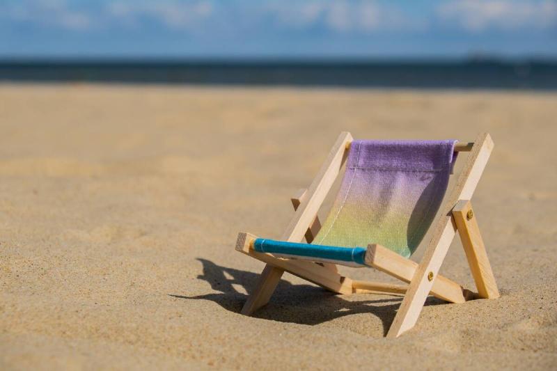 Wooden beach chair.