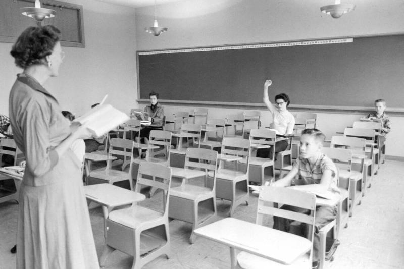 Teacher with Small Class During Flu Epidemic