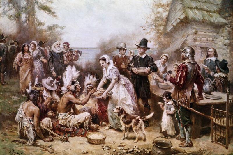 The First Thanksgiving by Jean Leon Gerome Ferris