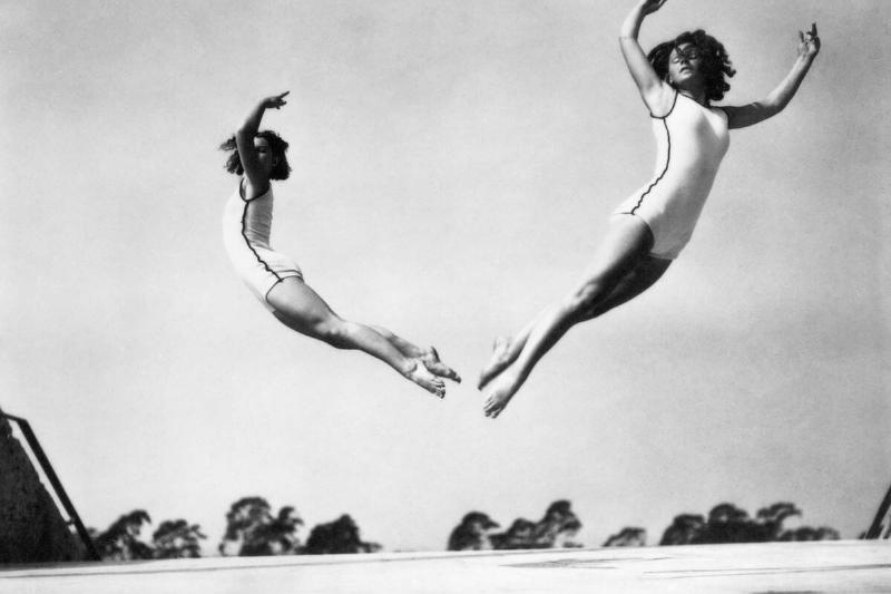 Two gymnasts, c 1935.
