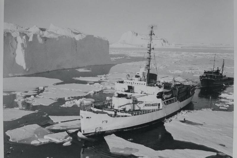 U.S. Coast Guard Ice Breaker in Arctic