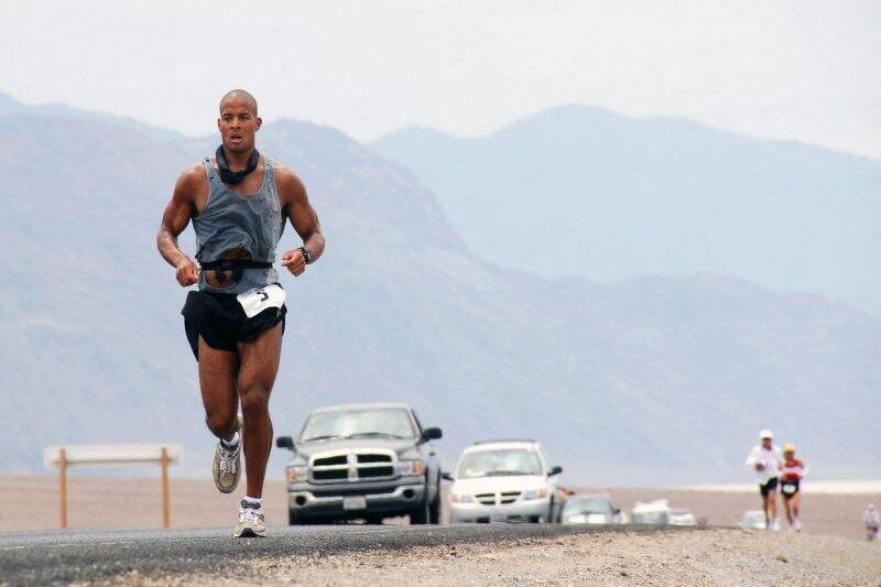 David Goggins running in the Badwater 135.