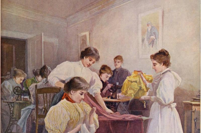 Victorian Women Sewing