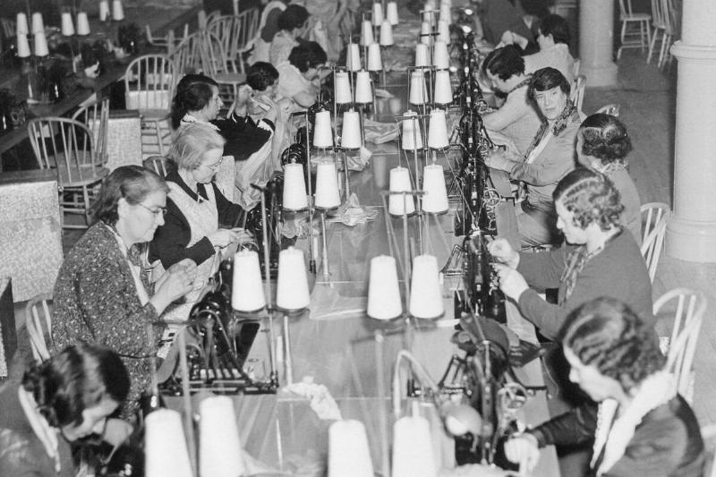 Women Working at Sewing Machines