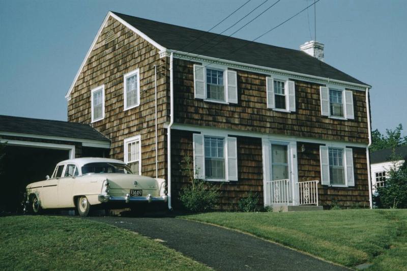 Wood Sided Suburban Home, Seen