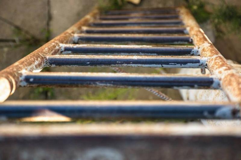Old rusty ladder.