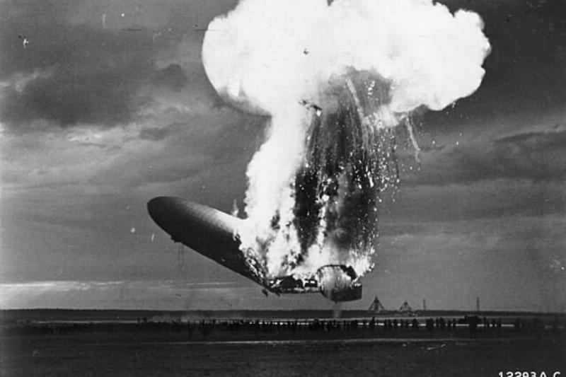 The Hindenburg disaster. 
