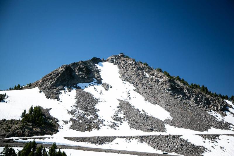 Crater Lake in the winter.