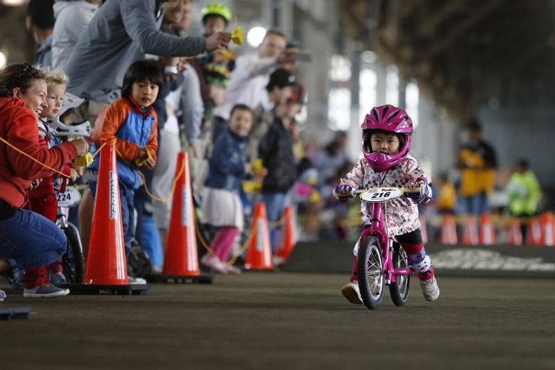 Miku Shiozawa of Japan, in one of her final heats and went on to win the 2-year-old division during the Strider Cup World Championship.