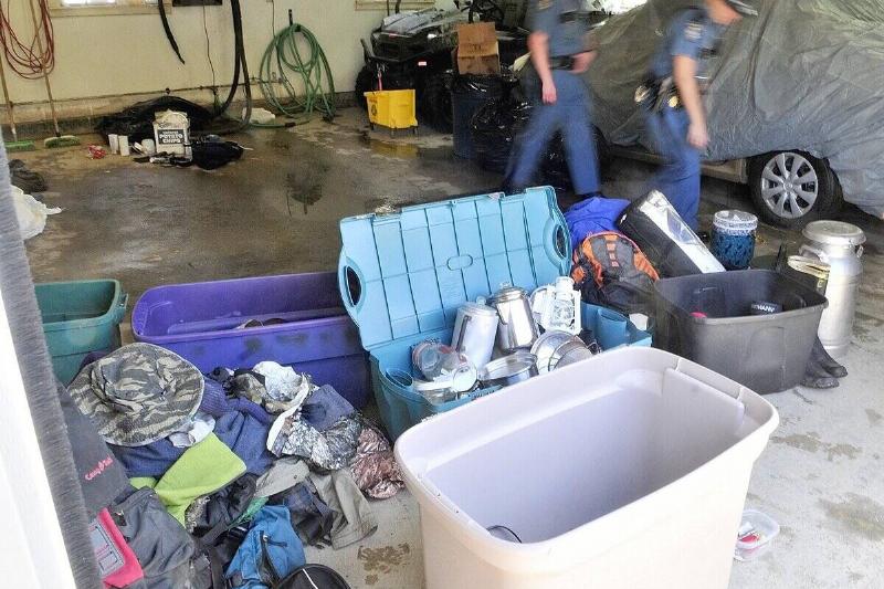 State Police displayed items recovered from the campsite of the North Pond Hermit Christopher Knight.