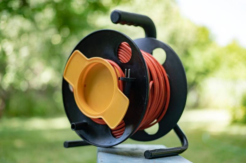 A rolled up extension cord.