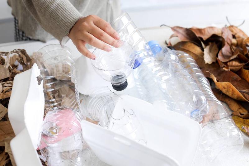 Pile of plastic recycling.