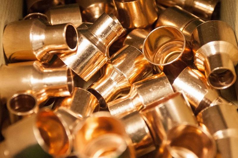 Small piece of copper pipe. 