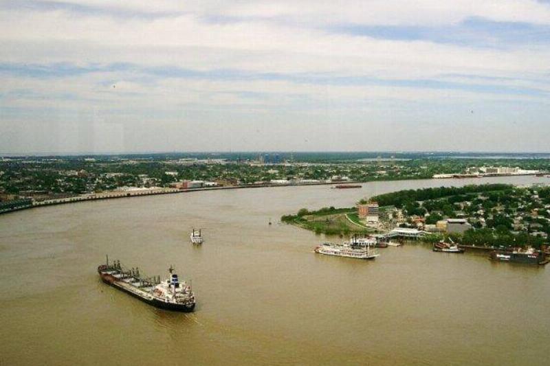 Lower Mississippi River near New Orleans