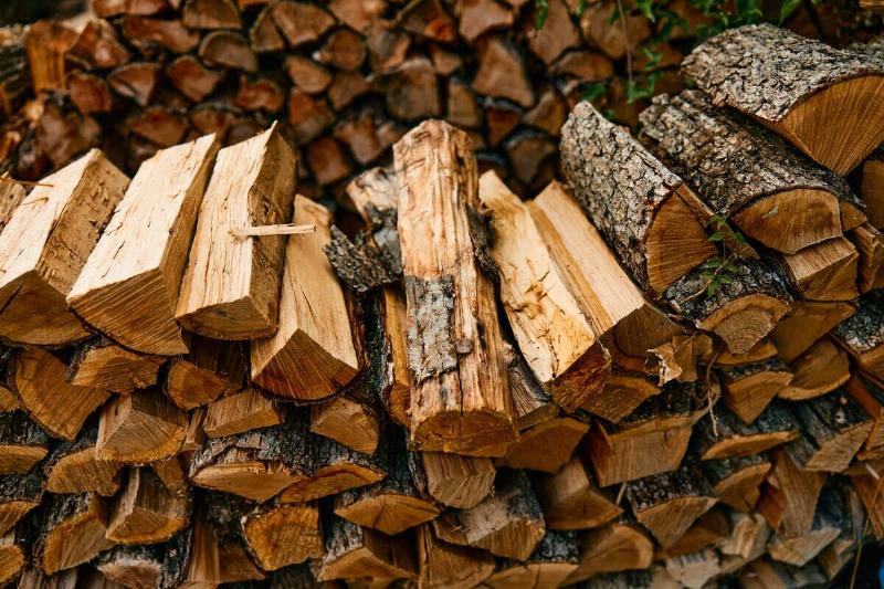 Pile of firewood.