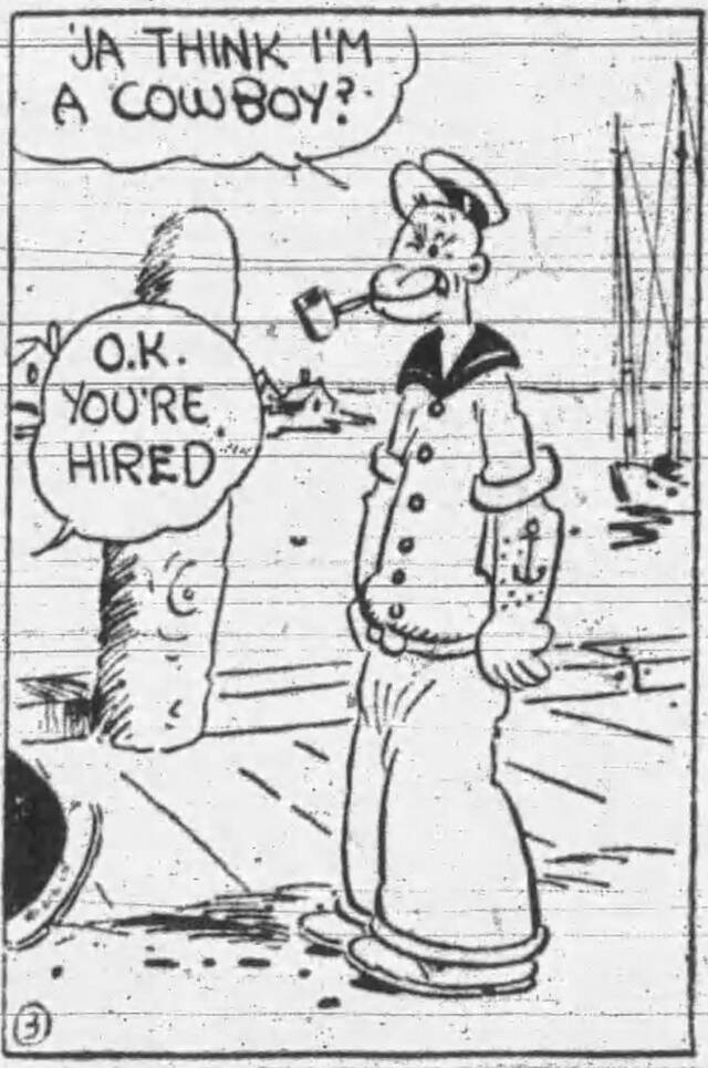 Panel from a 'Popeye' comic