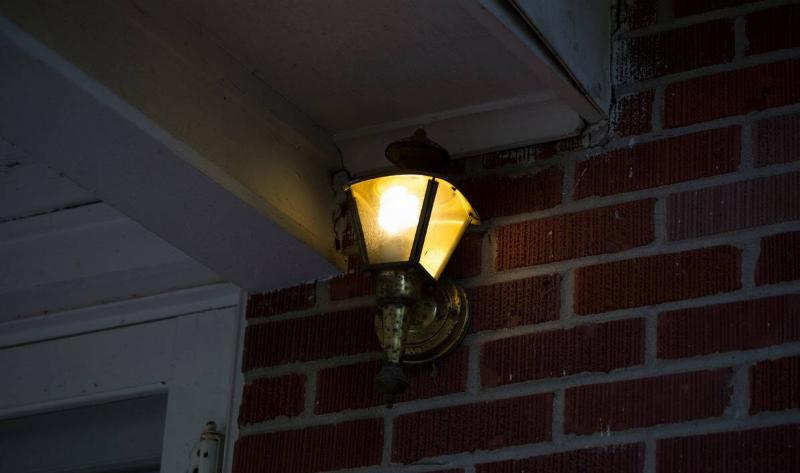 A porch light.