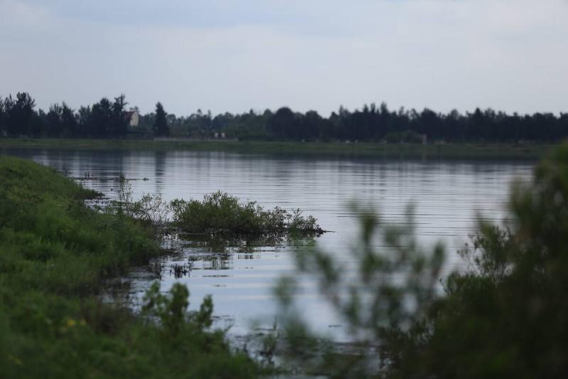A landscape view of Xochimilco