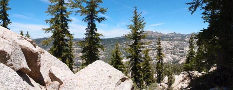 A landscape shot of the Emigrant Wilderness.