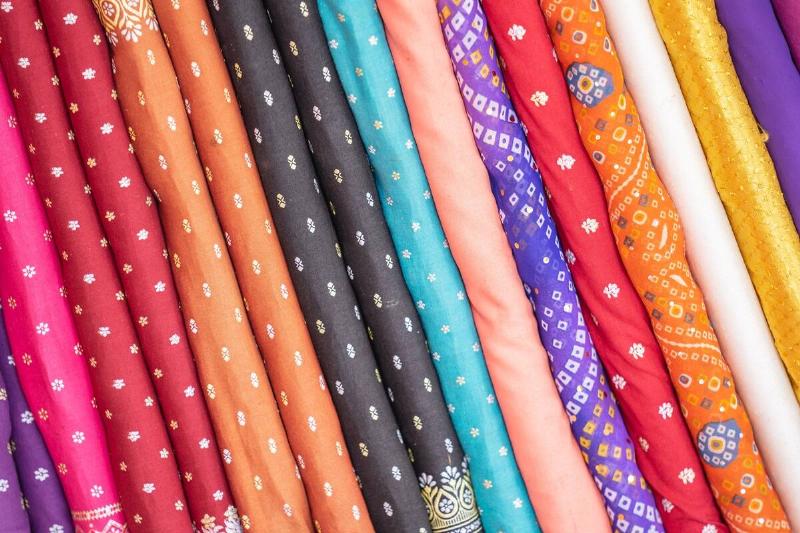 Brightly colored bandanas.