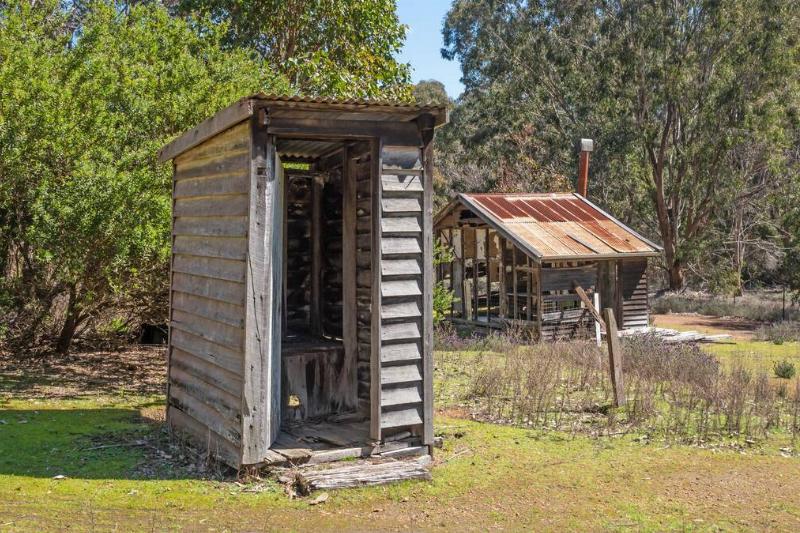 Old wooden outhouse