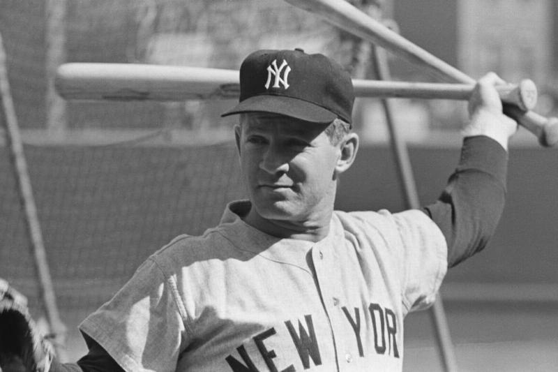 Whitey Ford Headshoulders Swinging Bat