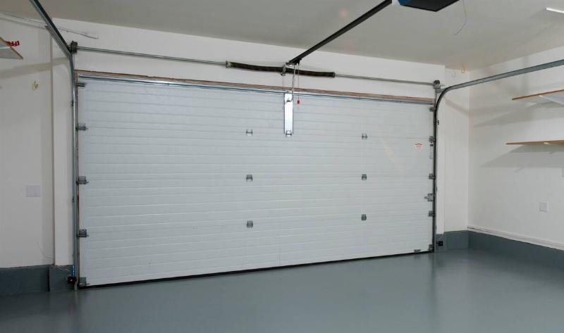 An insulated garage door