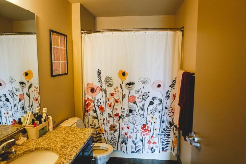 Shower curtain. 