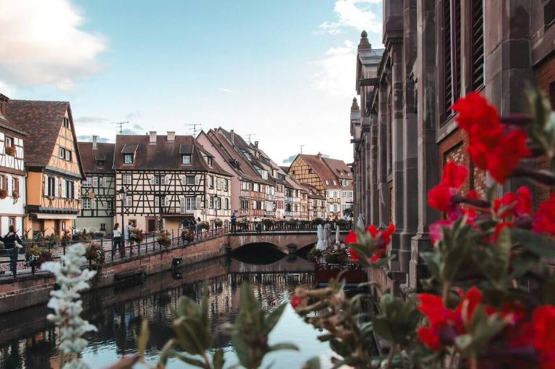 Houses by canal in Colmar, France
