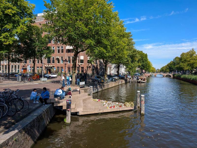 The Homomonument in central Amsterdam, Netherlands, on September 10, 2025
