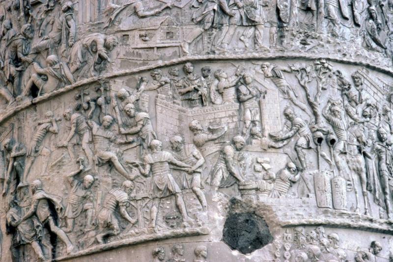 Roman Soldiers Building Fort In The Dacian Wars