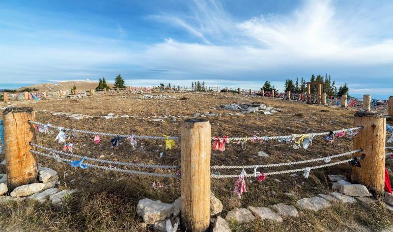 A viewof the Medicine Wheel in the Bighorn Mountains