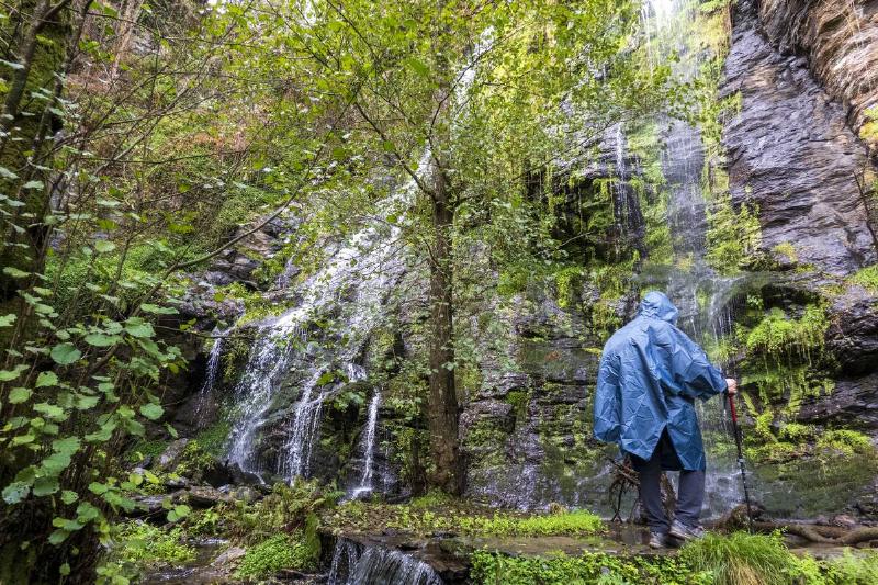 Views of the Hortas waterfall and the Ulla river reservoir