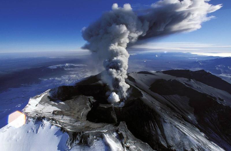 Volcano Eruption Ruapehu On June 1st, 1996 In New Zealand.