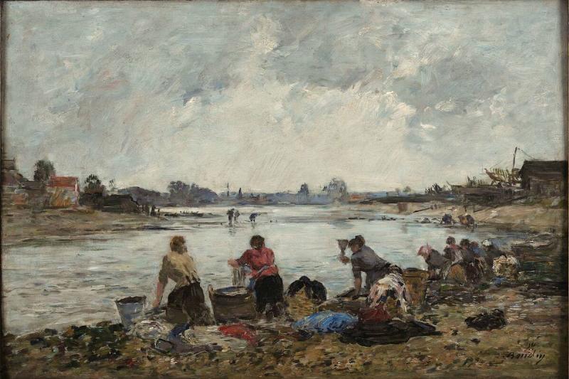 Washerwomen On The Banks Of The Touques