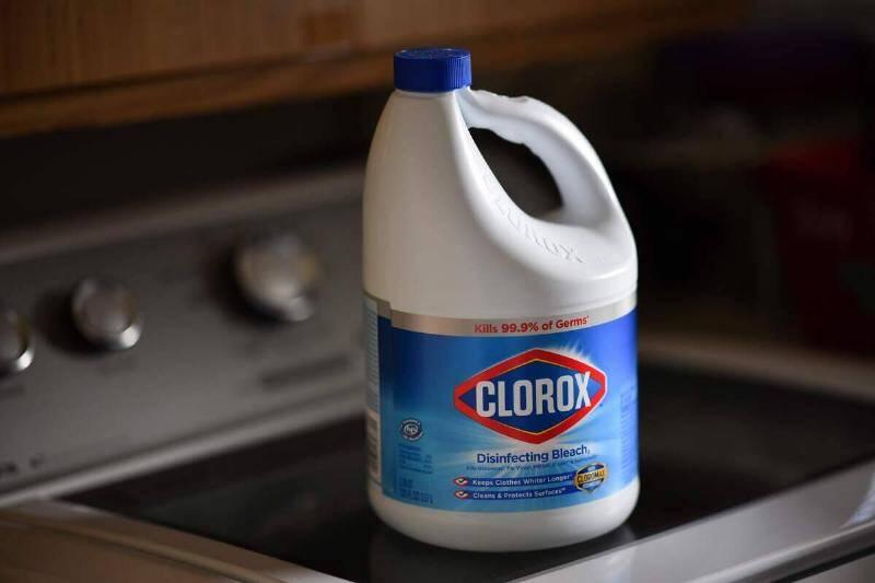 Bleach on a stove.