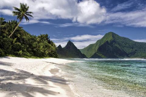 This is a photo of Ofu Beach on Ofu Island in the Manu'a Islands (in American Samoa).